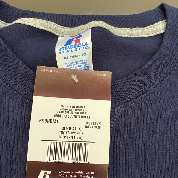 NWT Russell Athletic Dri-Power Fleece Sweatshirt - Picture 5 of 6